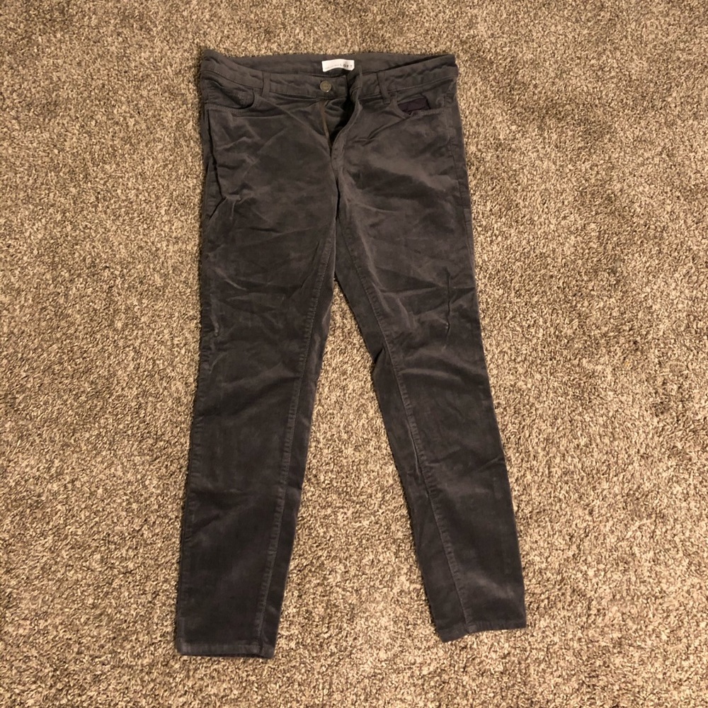 Grey corduroy skinny fit pant/jean